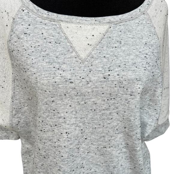 Calvin Klein women’s size M, short sleeve sweatshirt, gray and cream - Picture 1 of 11